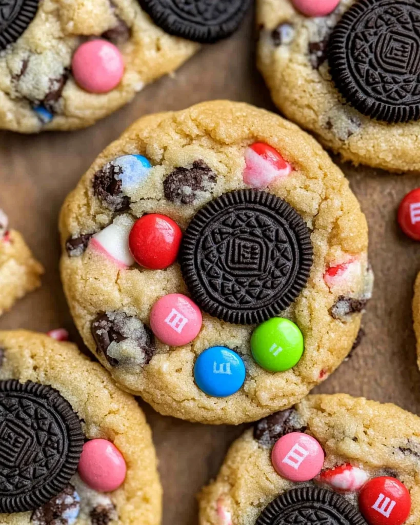 Valentine's day Oreo M&m's cookies