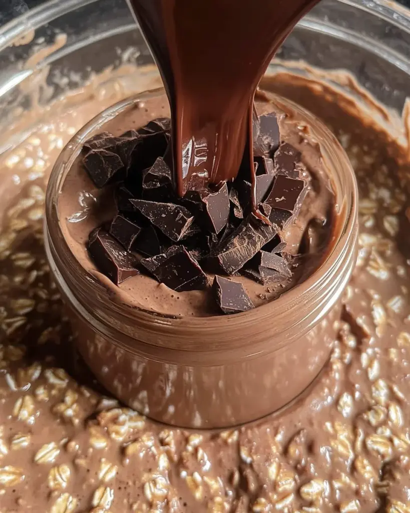 Chocolate Blended Oats with Smash Top