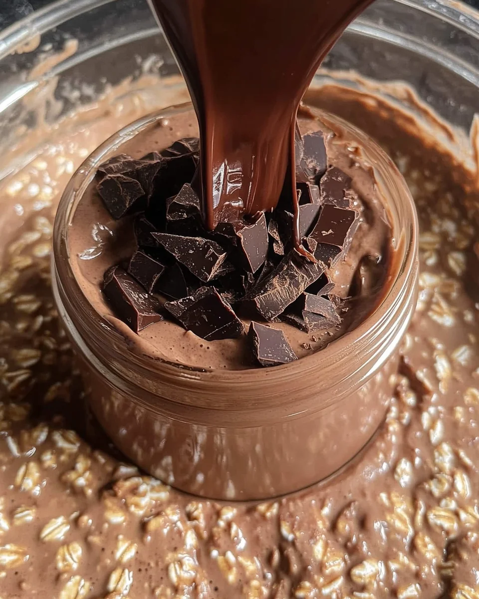 Chocolate Blended Oats with Smash Top