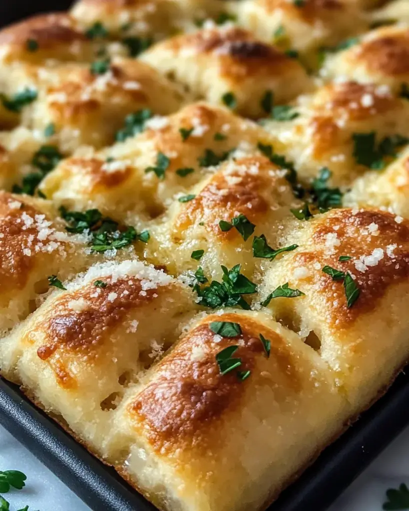 Classic Garlic Bread Focaccia