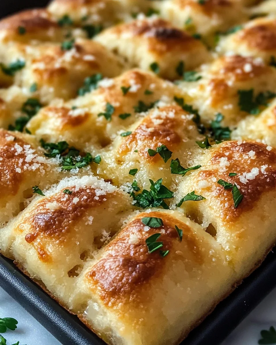 Classic Garlic Bread Focaccia