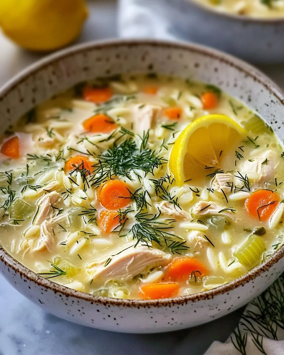 Creamy Greek Lemon Chicken Soup