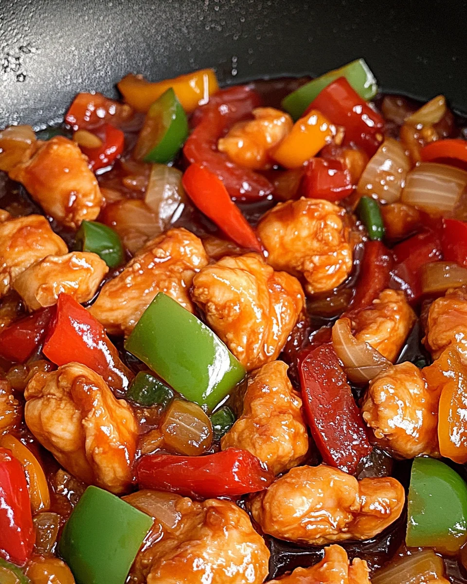 Easy Sweet and Sour Chicken (No batter, stir fry)