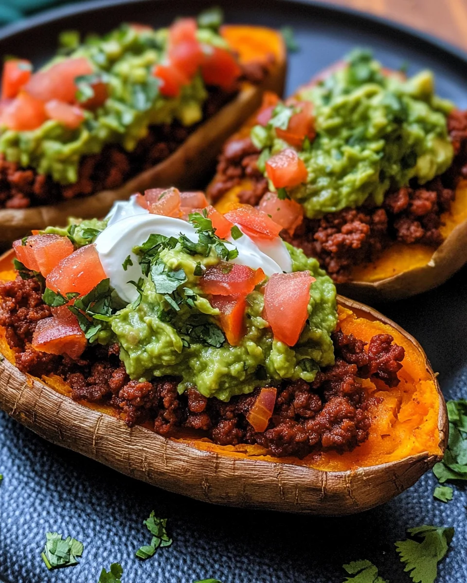 Easy Taco Stuffed Sweet Potatoes