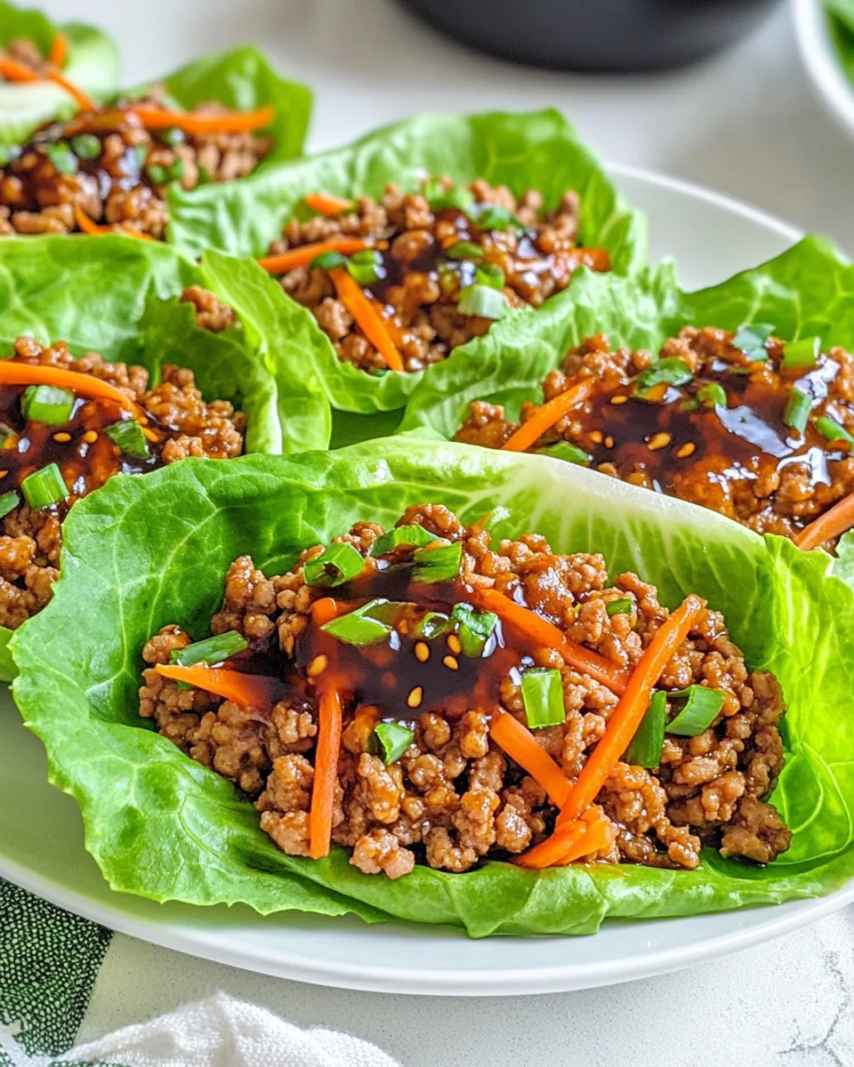 Ground Pork Lettuce Wraps