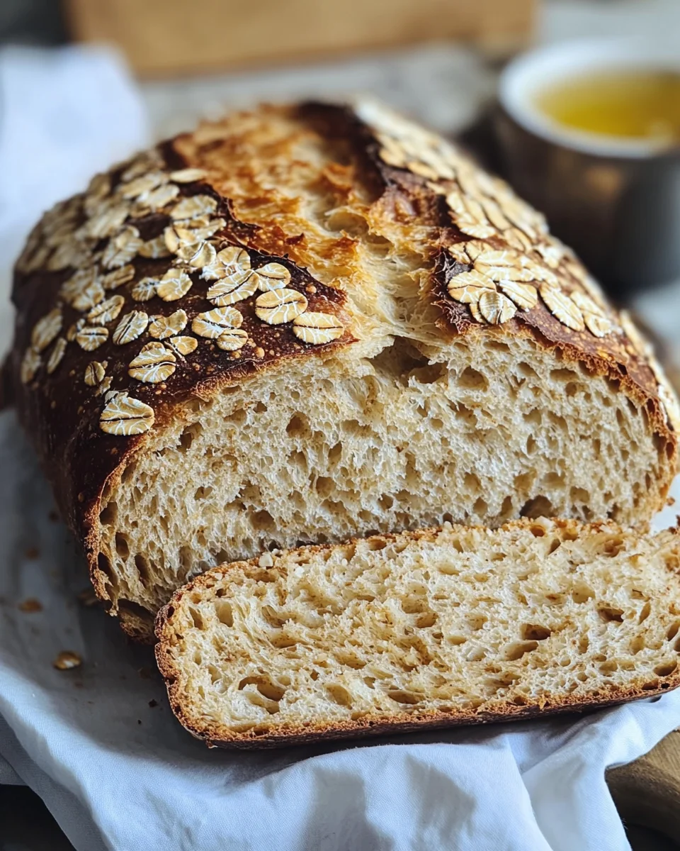 Honey Oat Sourdough Bread Recipe