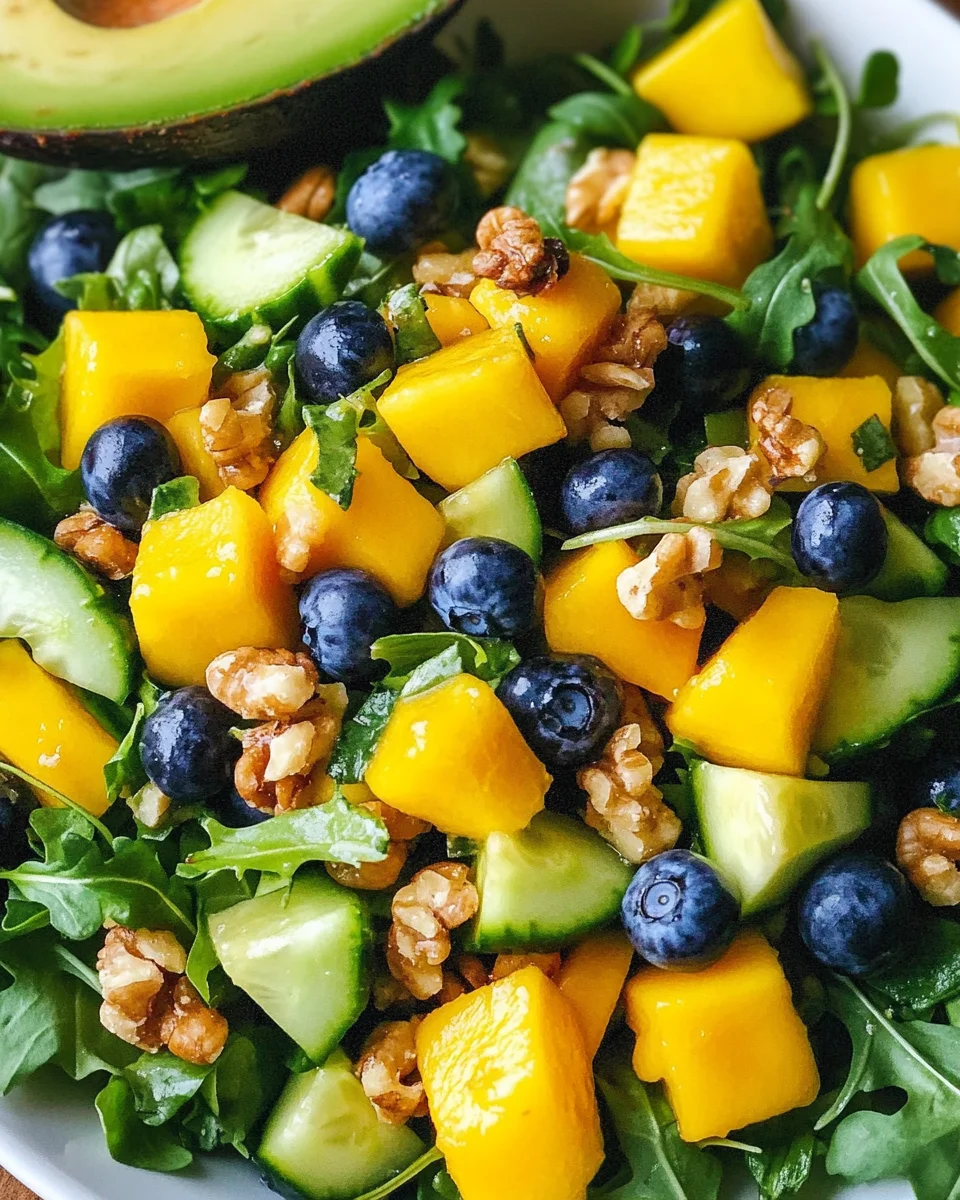 Mango Cucumber Salad with Blueberry and Avocado
