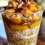 Peach Cobbler Overnight Oats