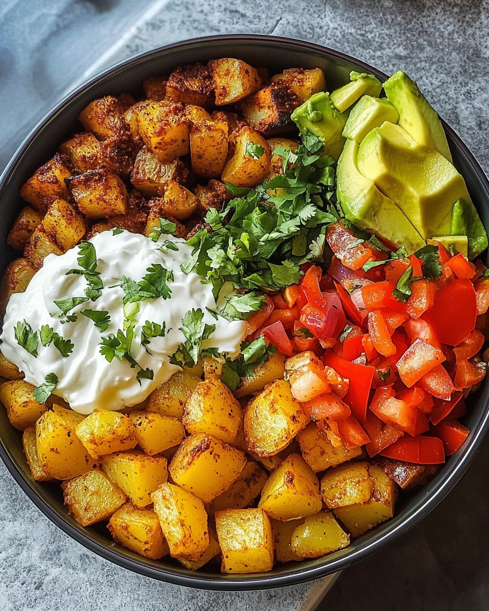 Schnelle Kartoffel Taco Bowl Meal Prep