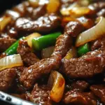Sizzling Chinese Pepper Steak with Onions