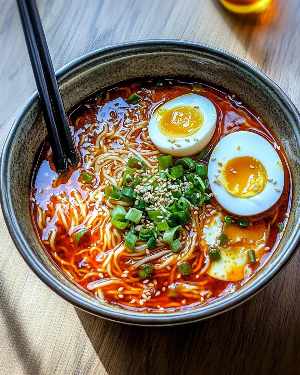 Spicy Gochujang Noodle Soup (10 Minutes)